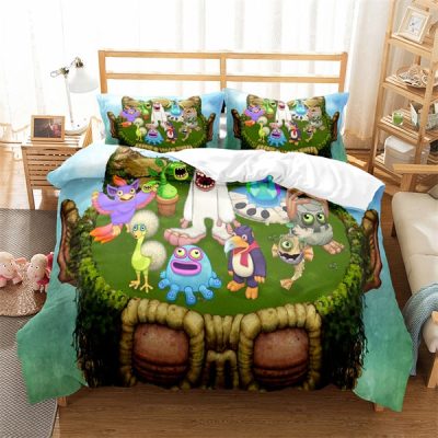 My Singing Monsters Comfortable Bedding Three Piece Soft and Breathable Duvet Cover Gift 35 - My Singing Monsters Shop