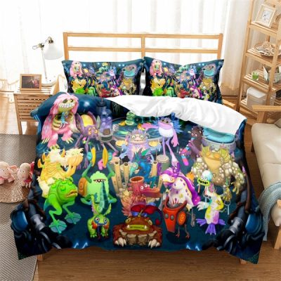 My Singing Monsters Comfortable Bedding Three Piece Soft and Breathable Duvet Cover Gift 38 - My Singing Monsters Shop